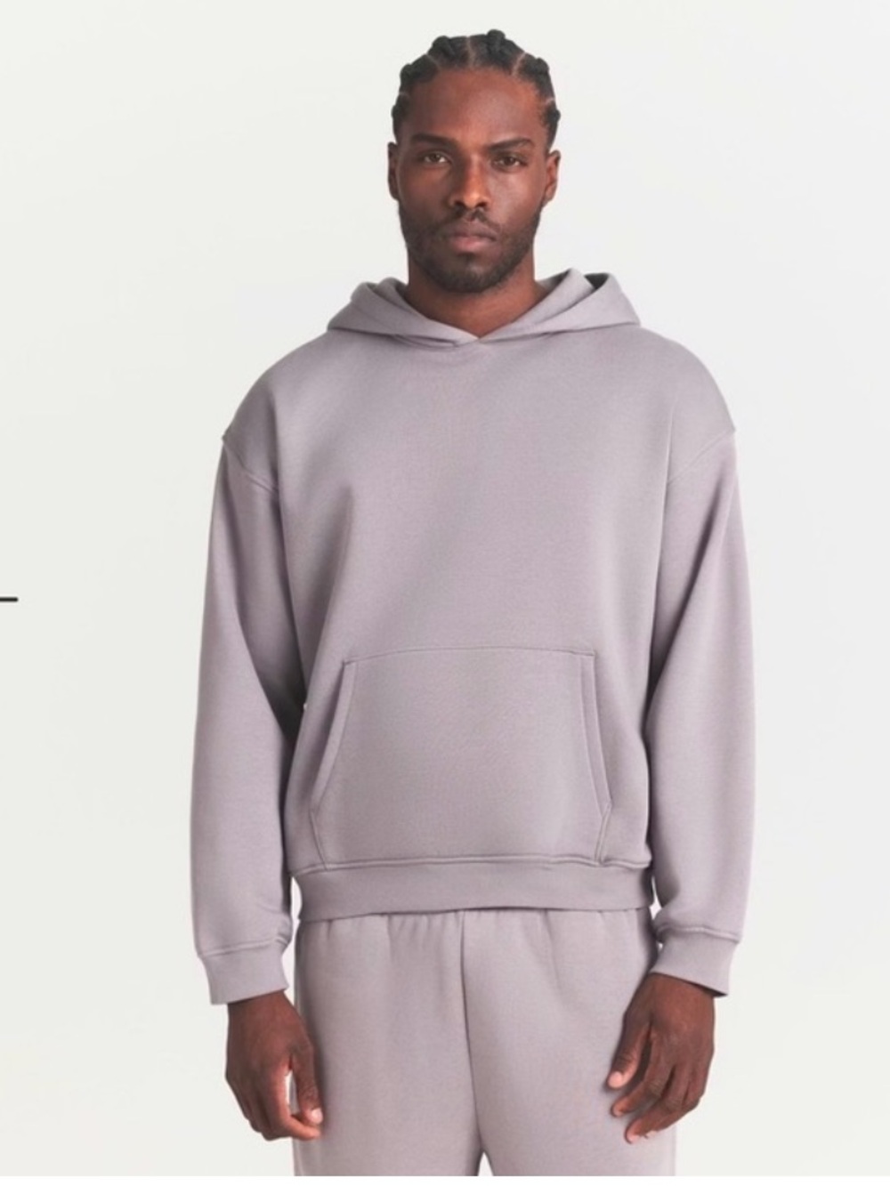 Skims Fleece Lounge Men’s Relaxed Hoodie in Shadow